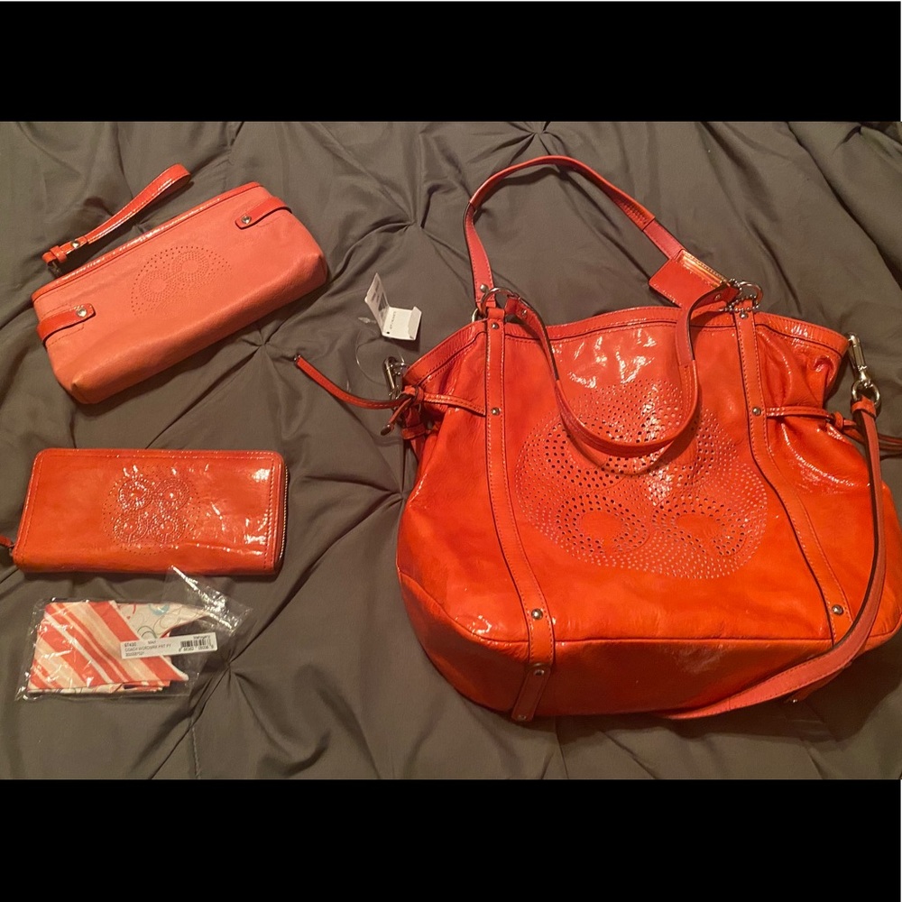 Authentic Audrey coach coral